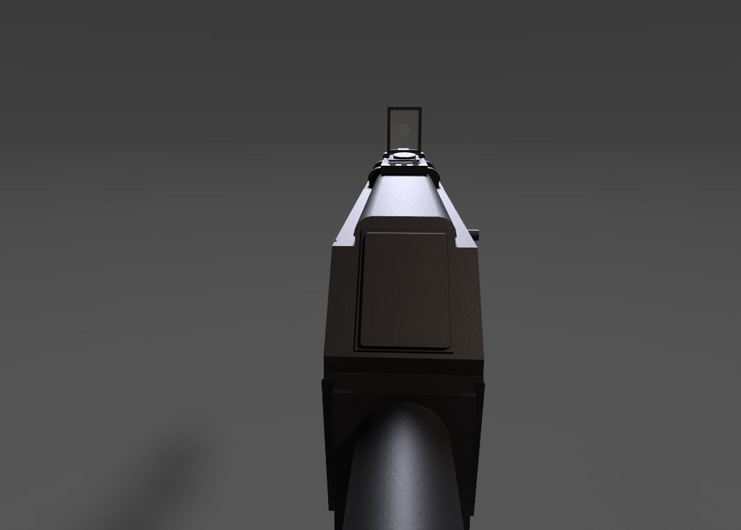 Rail Gun Assault Rifle- AK Inspired Design Low-poly 3D model_3