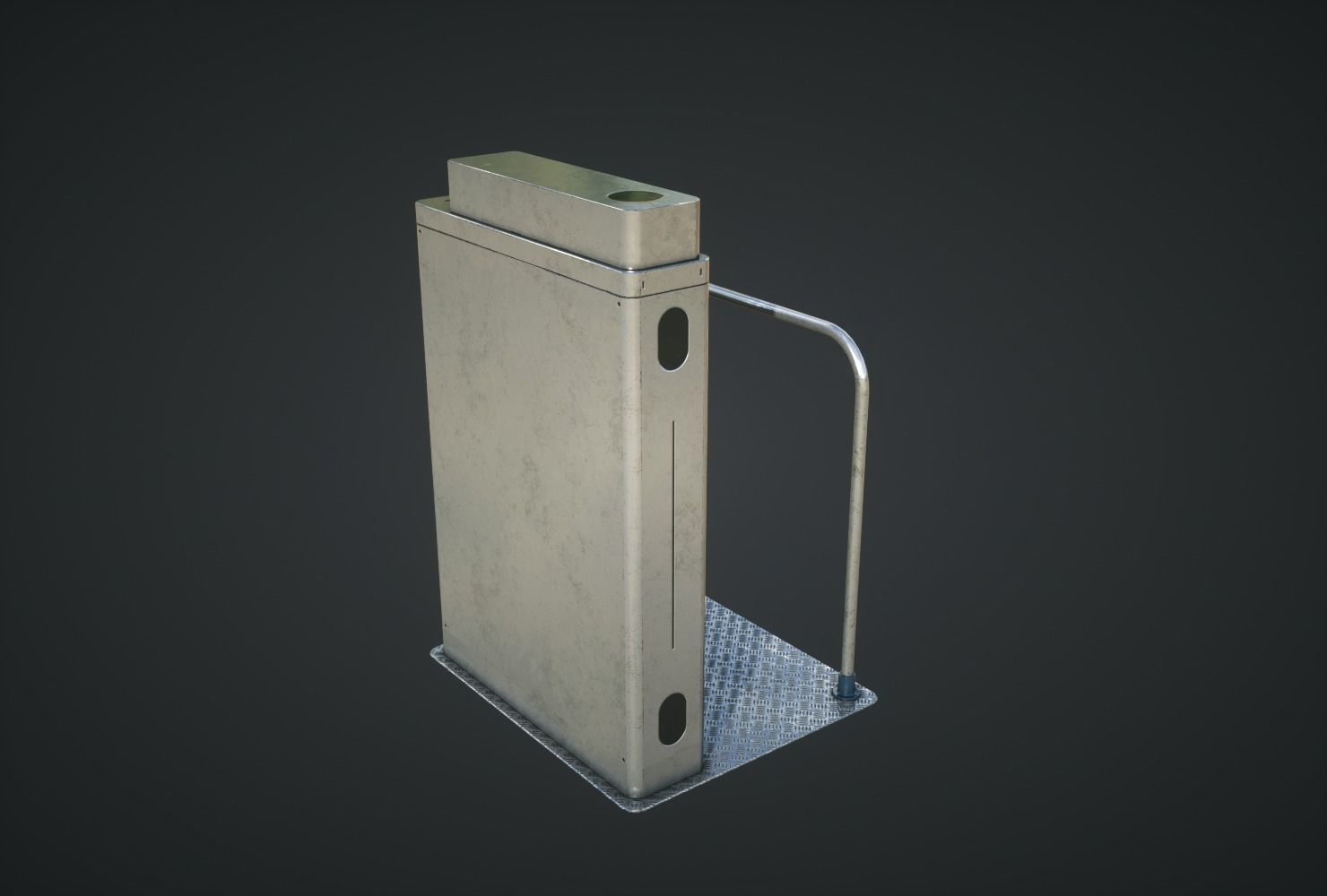 Inteligent Security Gate Low-poly 3D model_3