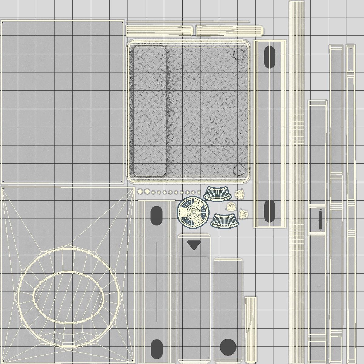Inteligent Security Gate Low-poly 3D model_4
