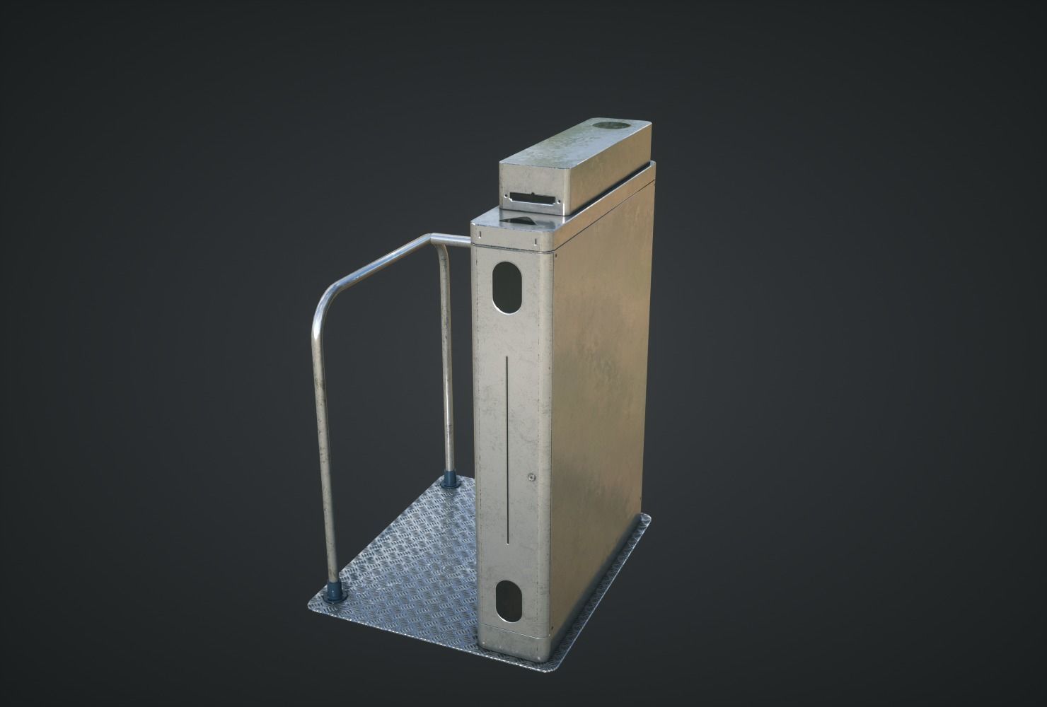 Inteligent Security Gate Low-poly 3D model_2