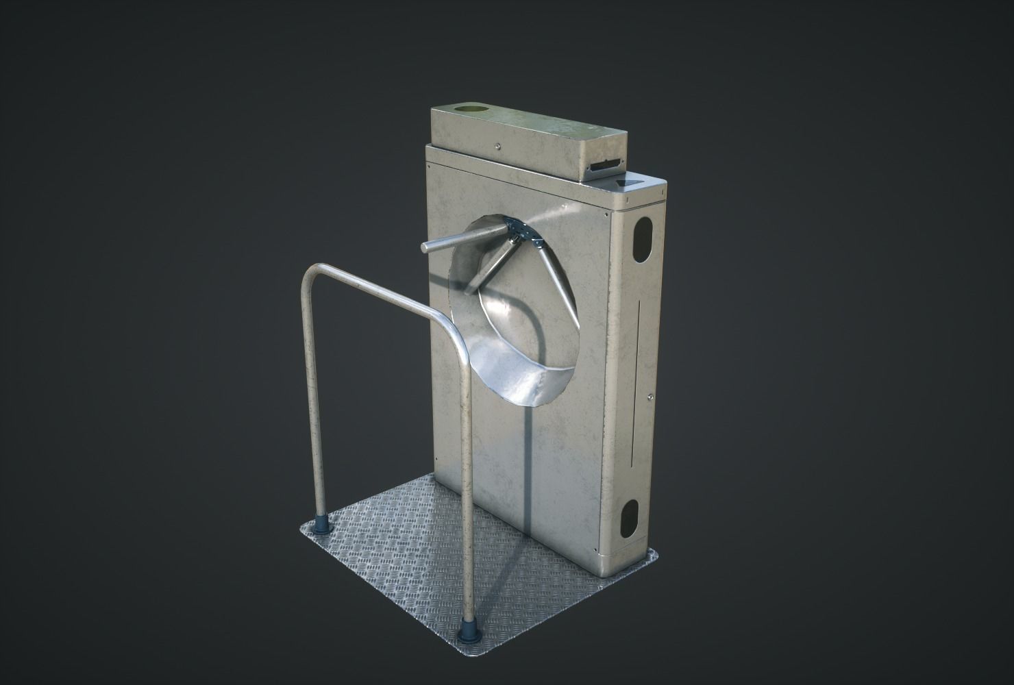Inteligent Security Gate Low-poly 3D model_1