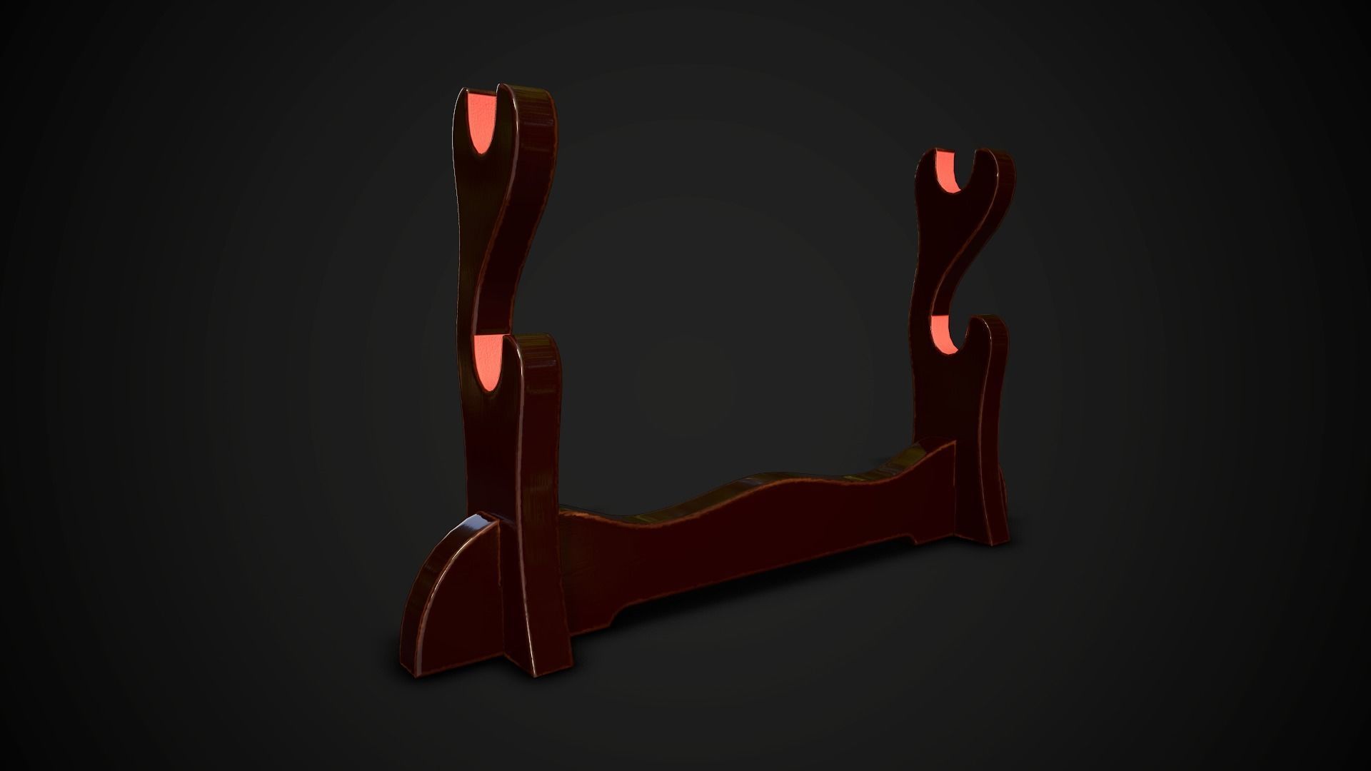 Stand for katana Free low-poly 3D model_3
