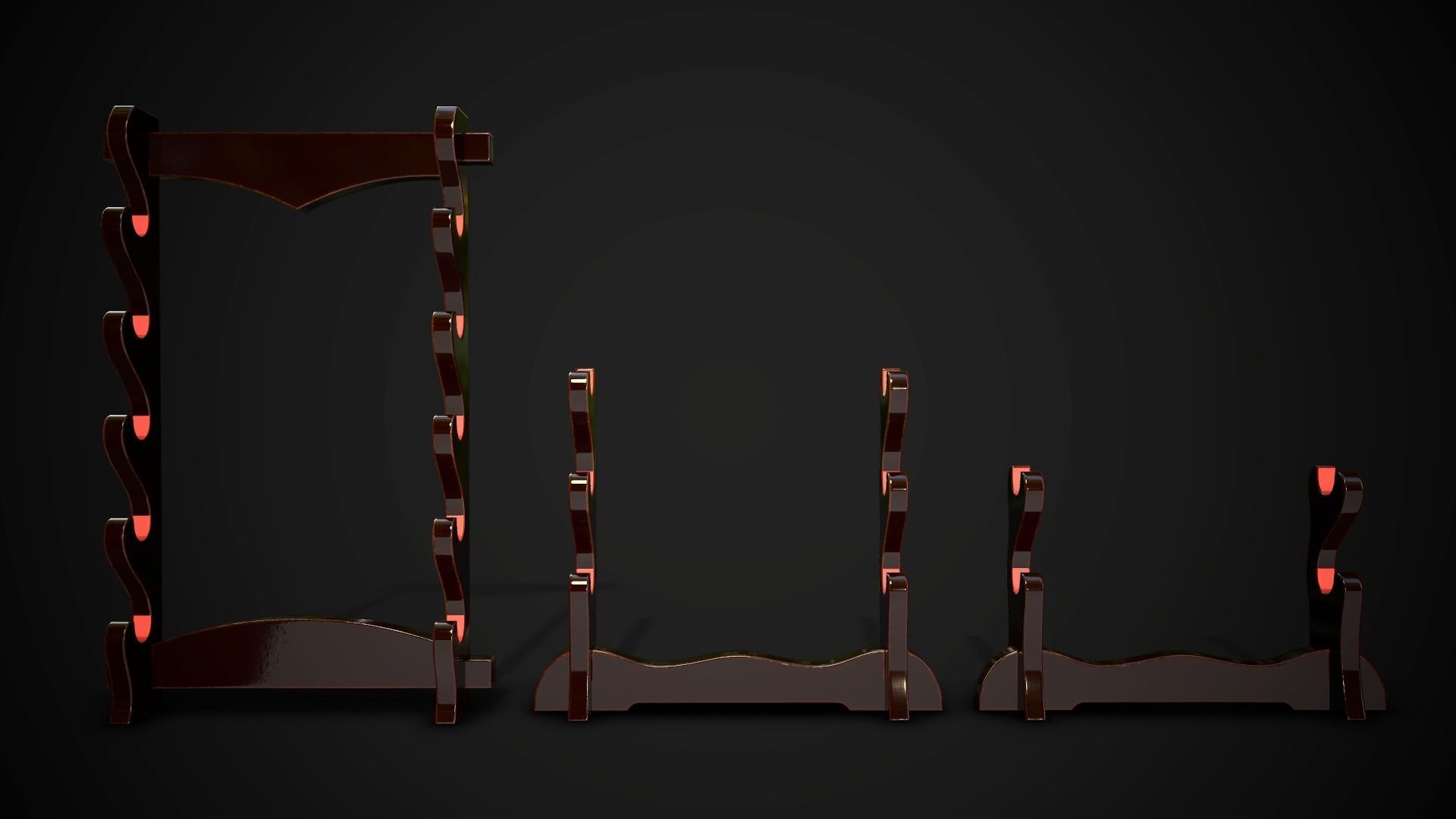 Stand for katana Free low-poly 3D model_1