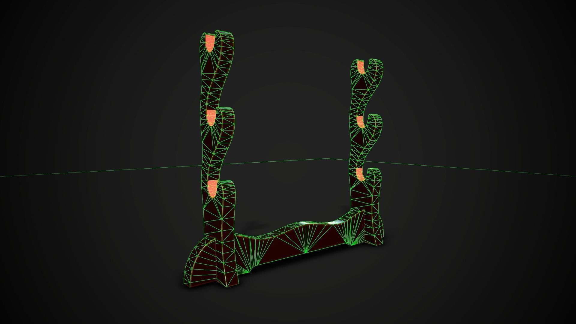 Stand for katana Free low-poly 3D model_7