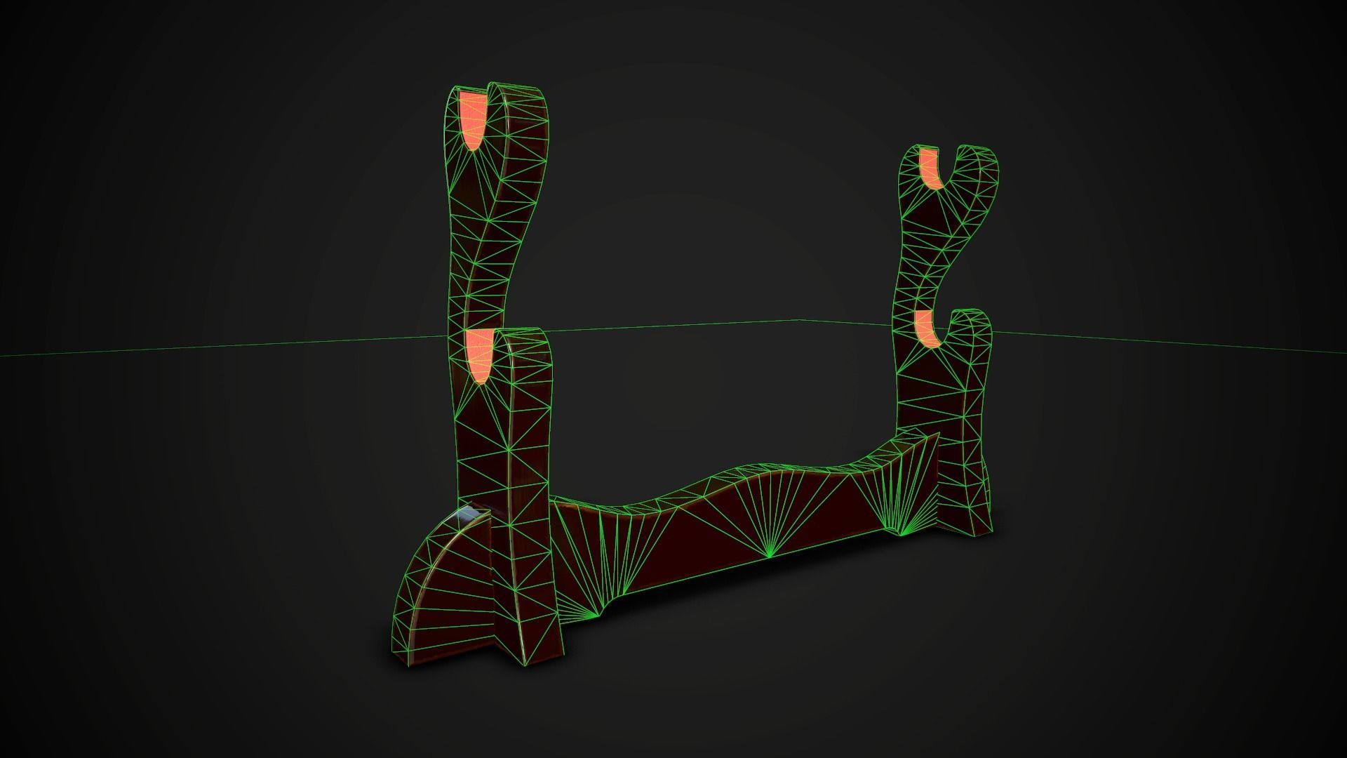 Stand for katana Free low-poly 3D model_4