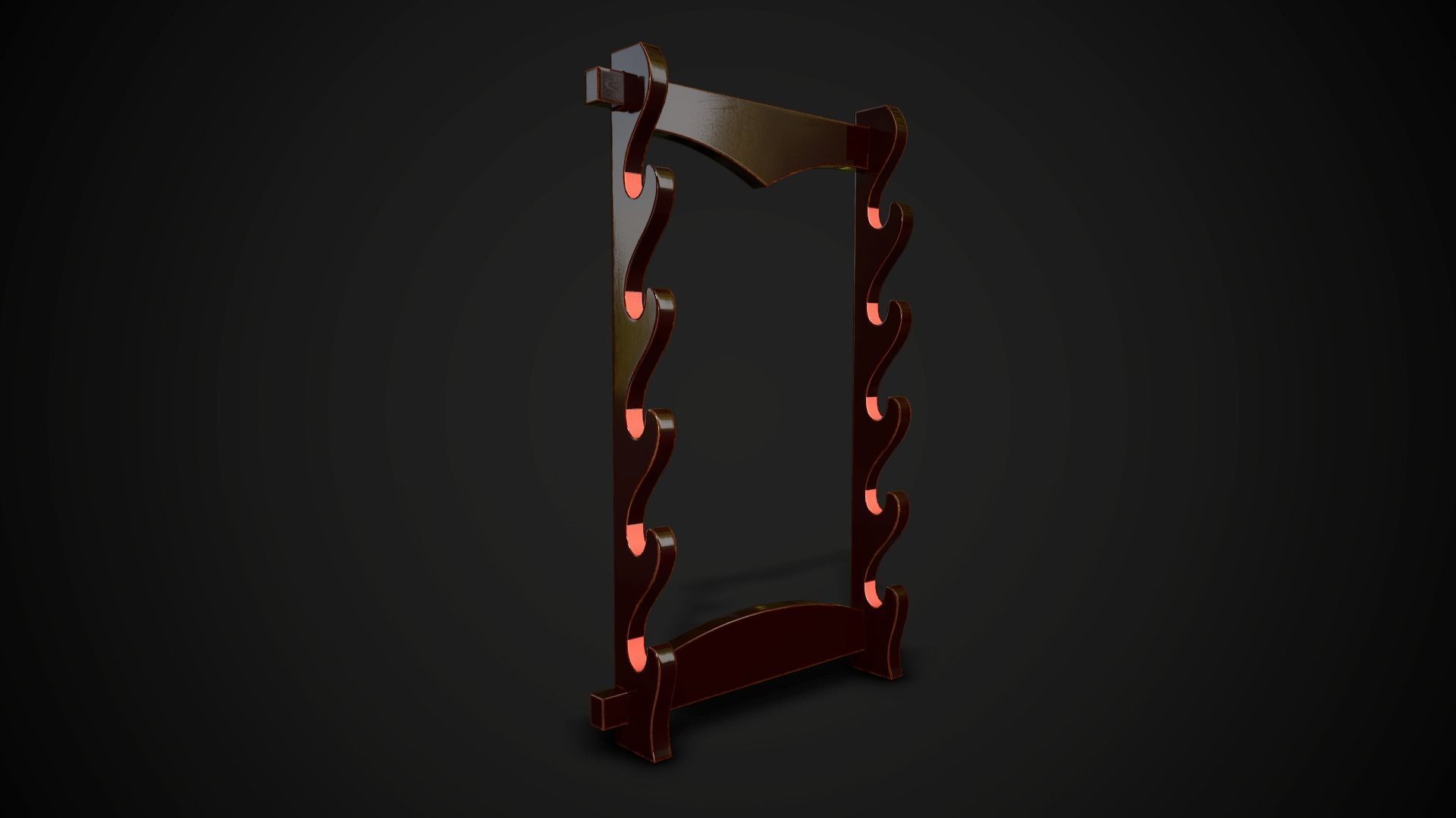 Stand for katana Free low-poly 3D model_9