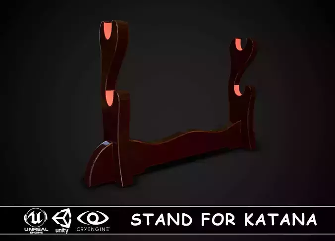Stand for katana Free low-poly 3D model