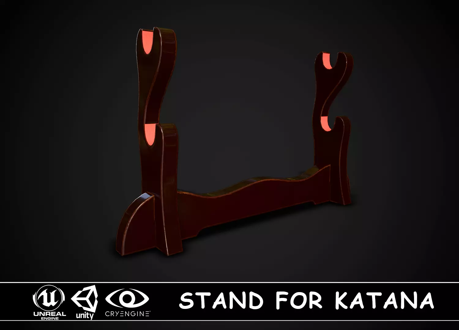 Stand for katana Free low-poly 3D model_0