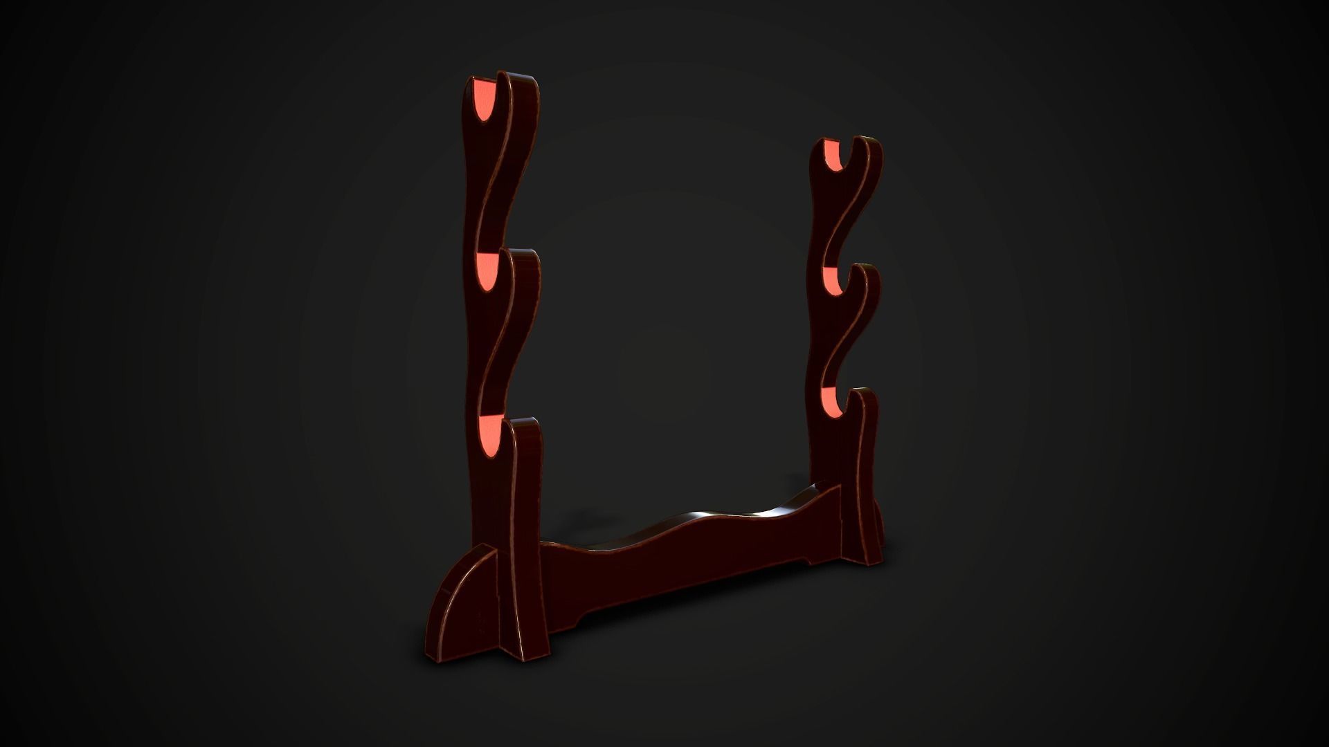Stand for katana Free low-poly 3D model_6