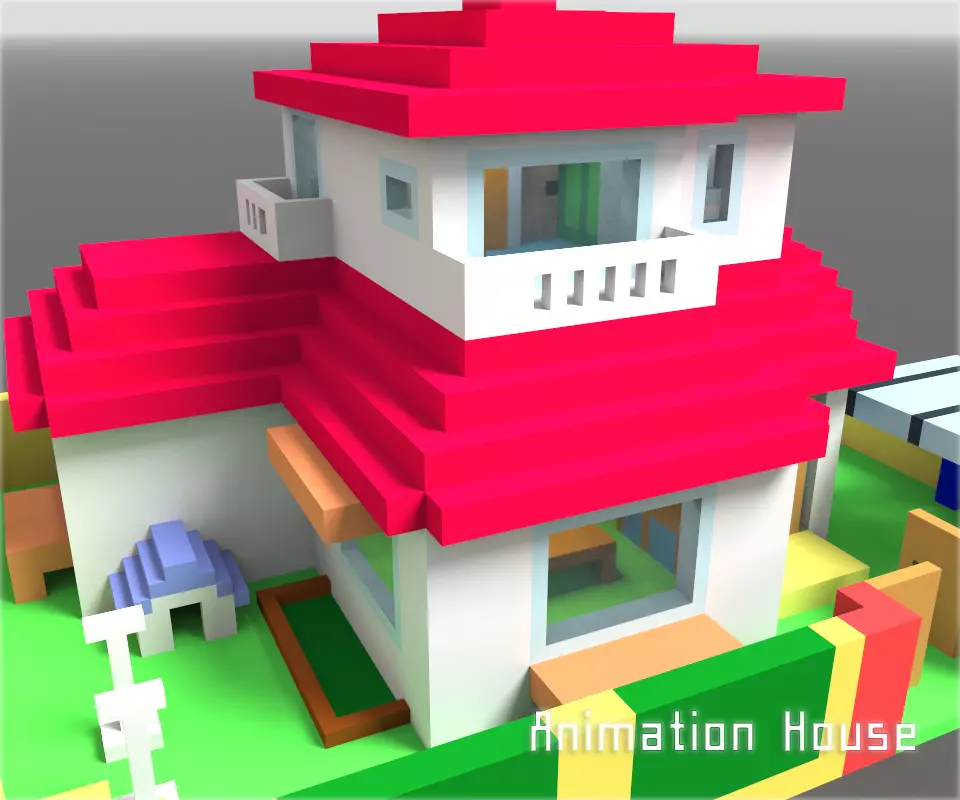 Animation House ver2 3D model_0