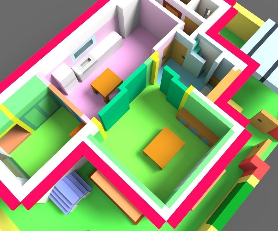 Animation House ver2 3D model_25