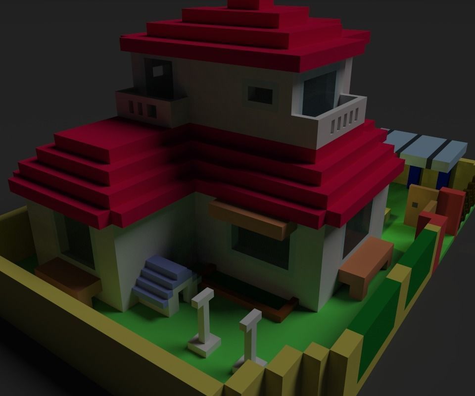 Animation House ver2 3D model_7