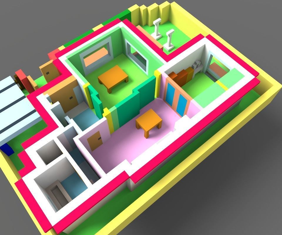 Animation House ver2 3D model_28