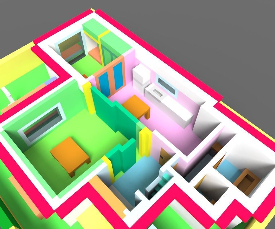 Animation House ver2 3D model_26