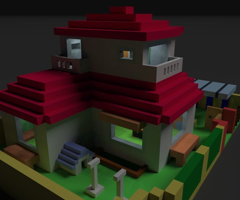 Animation House ver2 3D model_4