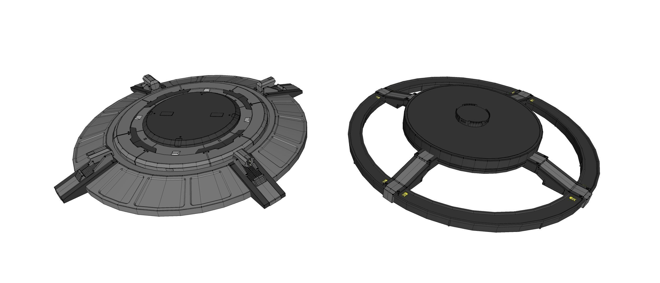 sci-fi Architecture kitbash 1 3D model_32