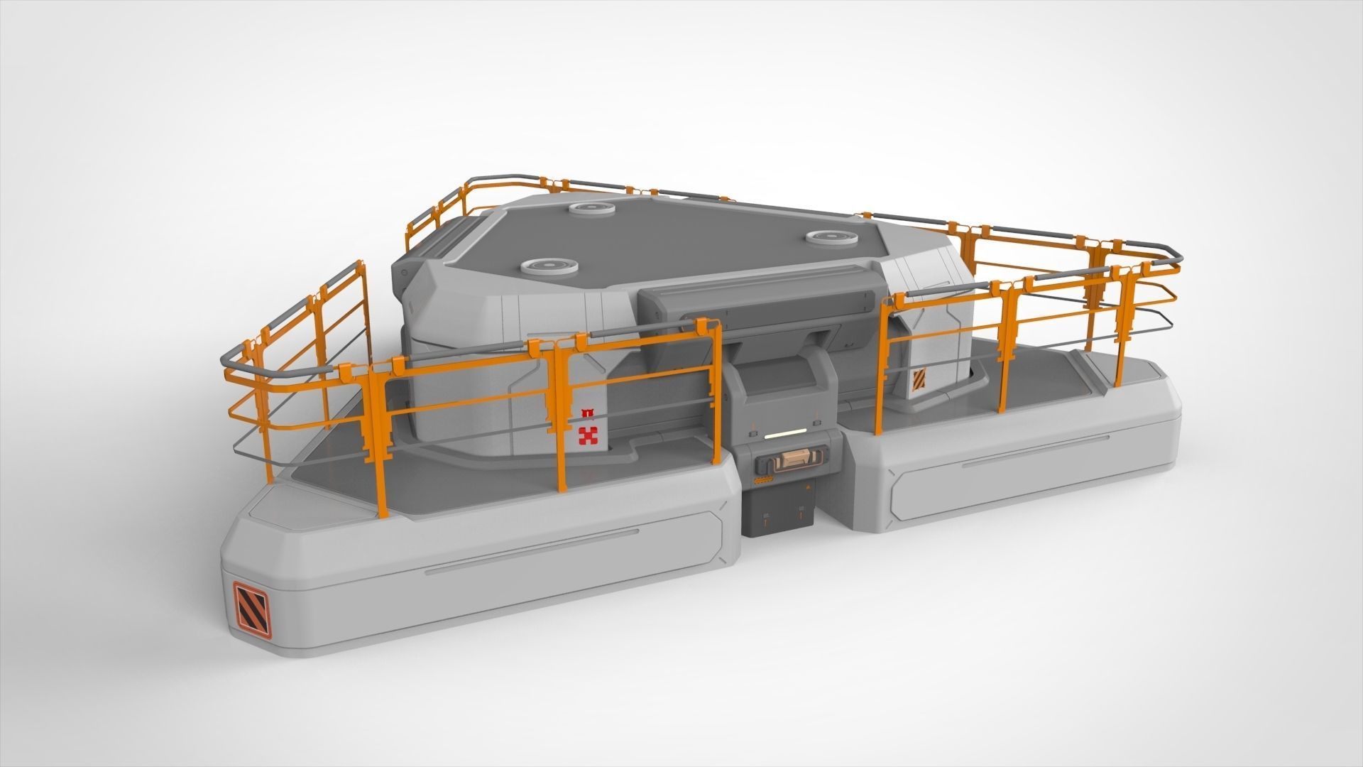 sci-fi Architecture kitbash 1 3D model_23