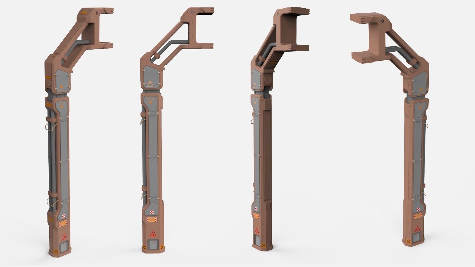 sci-fi Architecture kitbash 1 3D model_9