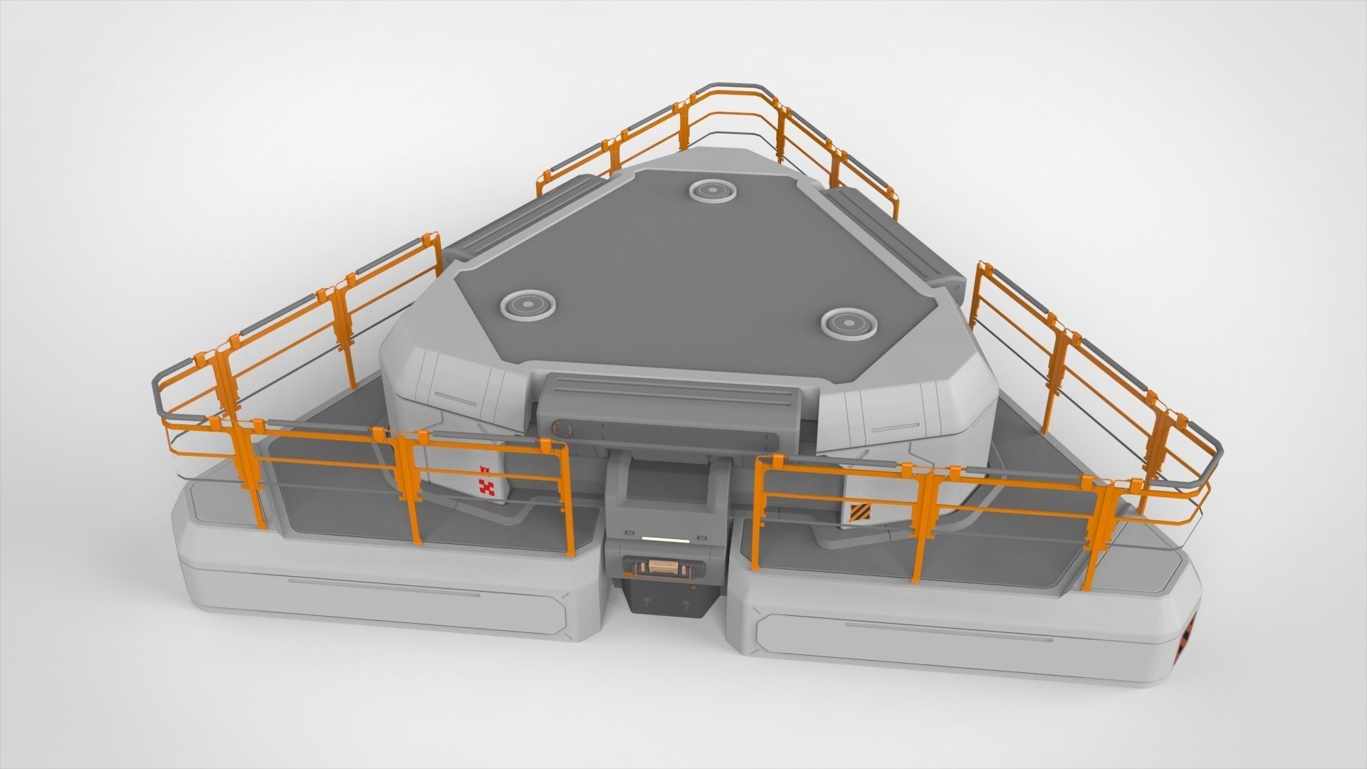 sci-fi Architecture kitbash 1 3D model_21