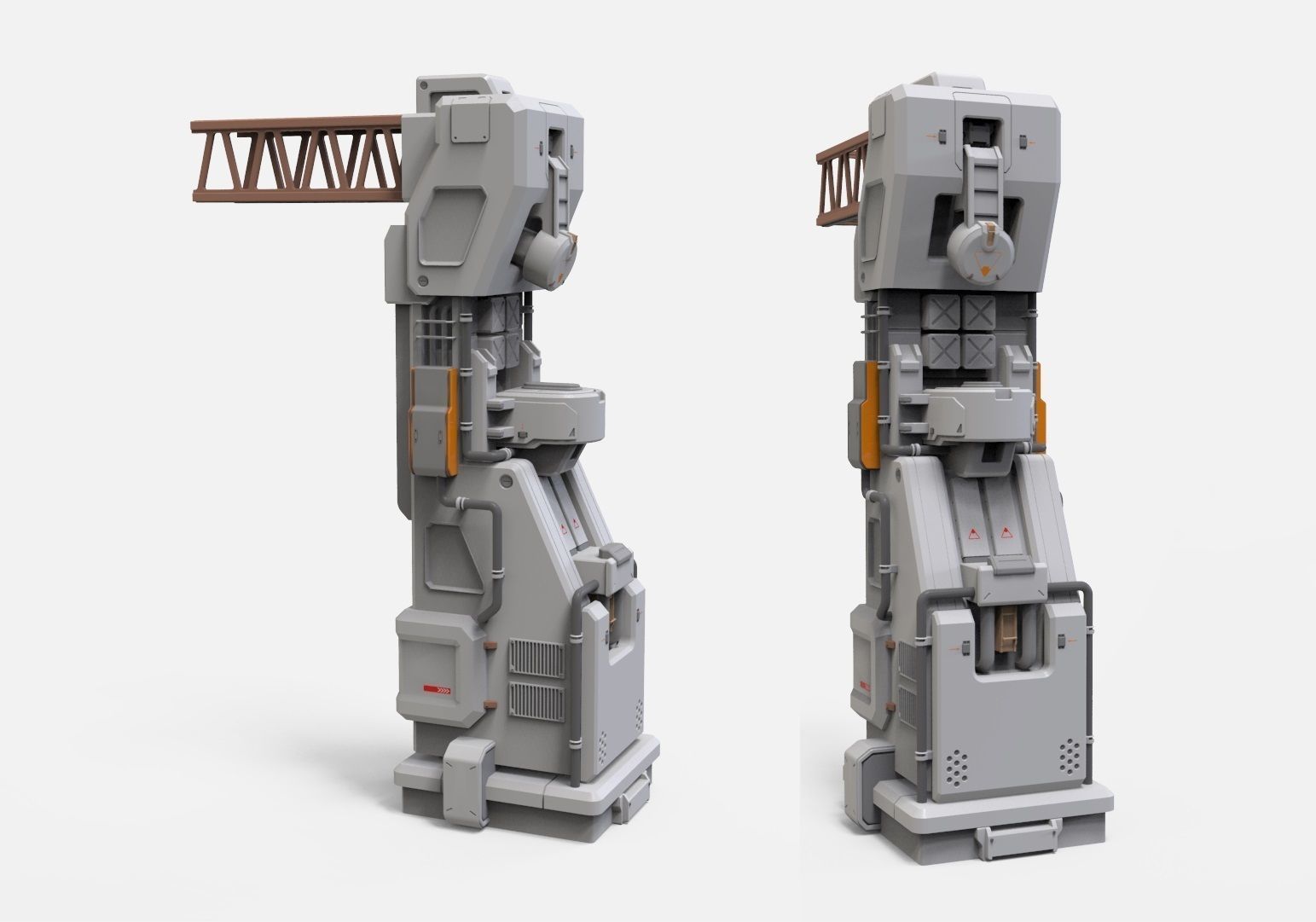 sci-fi Architecture kitbash 1 3D model_17