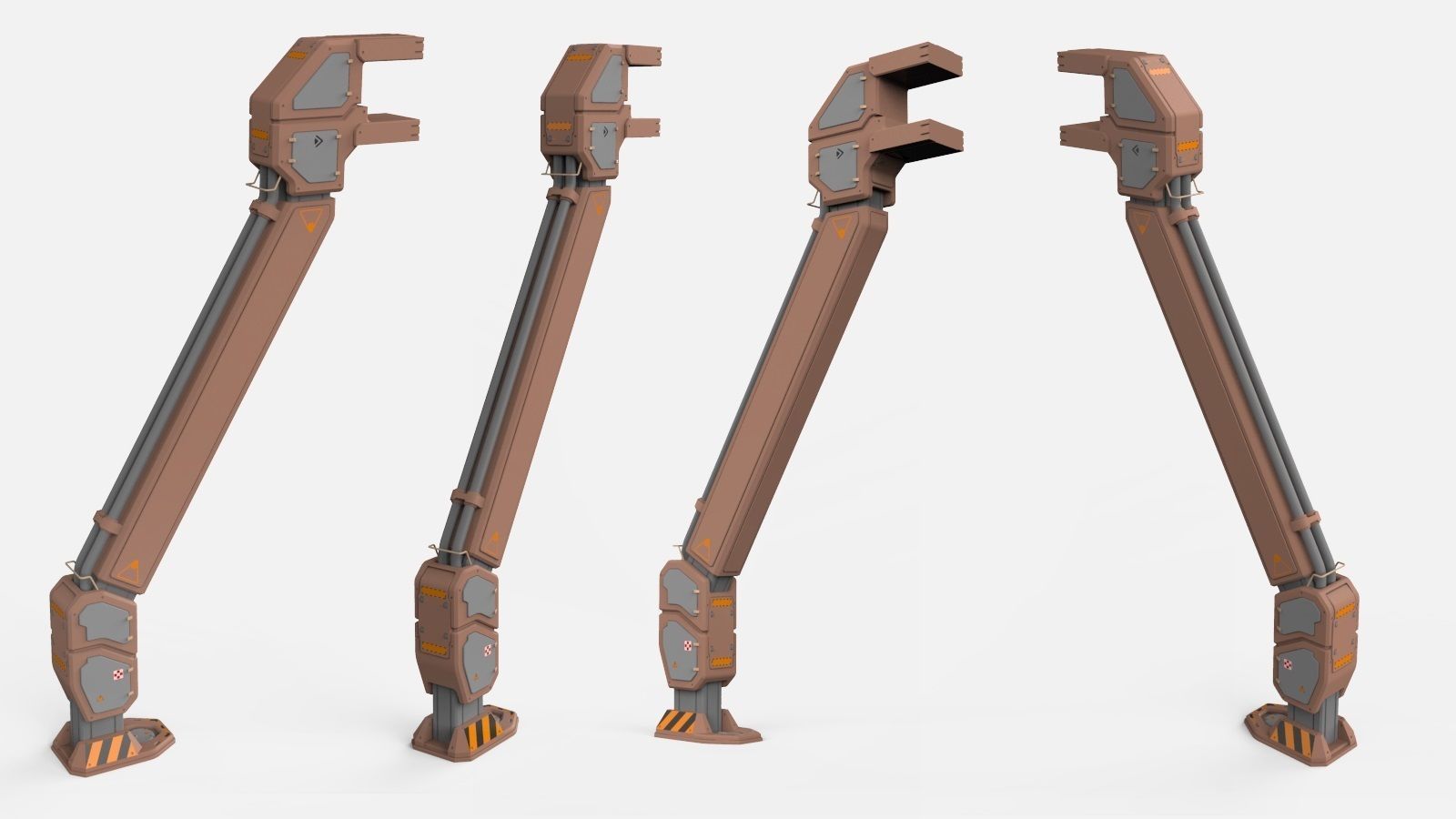 sci-fi Architecture kitbash 1 3D model_8