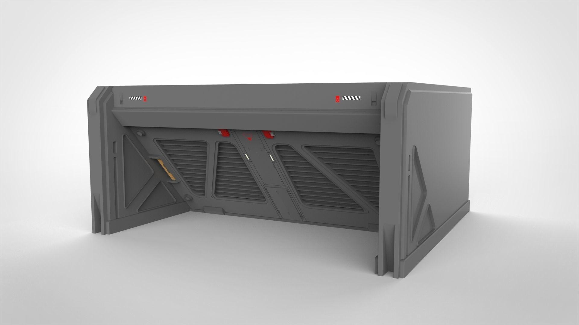 sci-fi Architecture kitbash 1 3D model_20