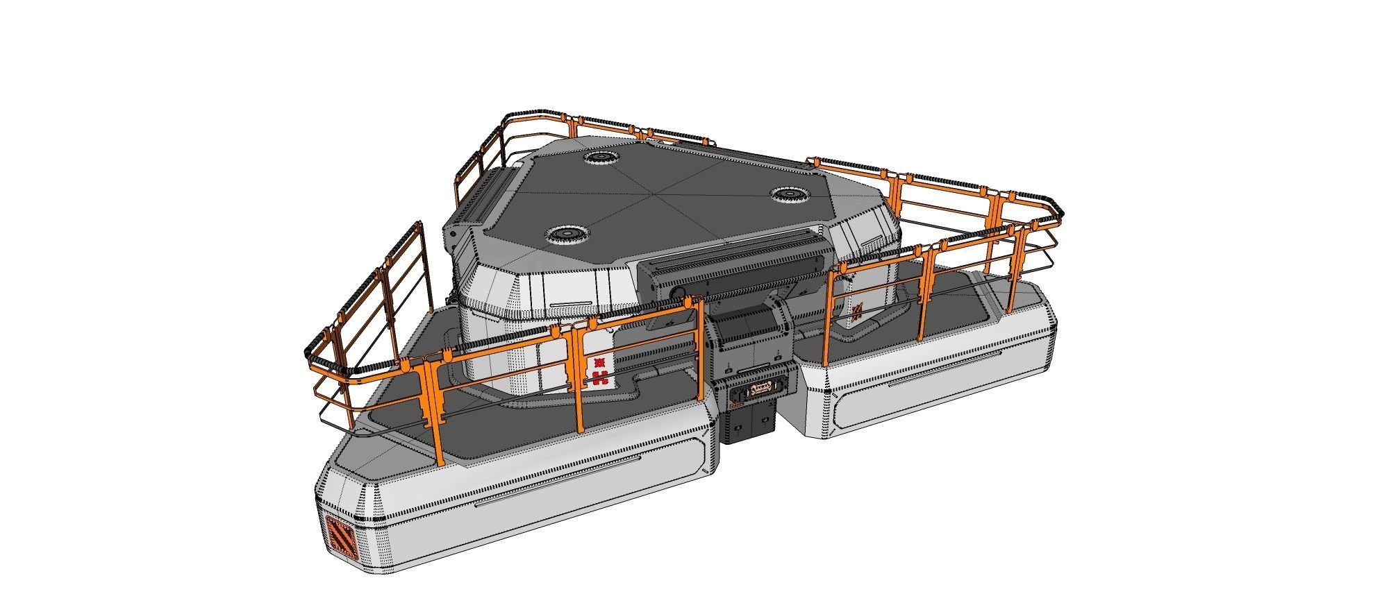 sci-fi Architecture kitbash 1 3D model_33