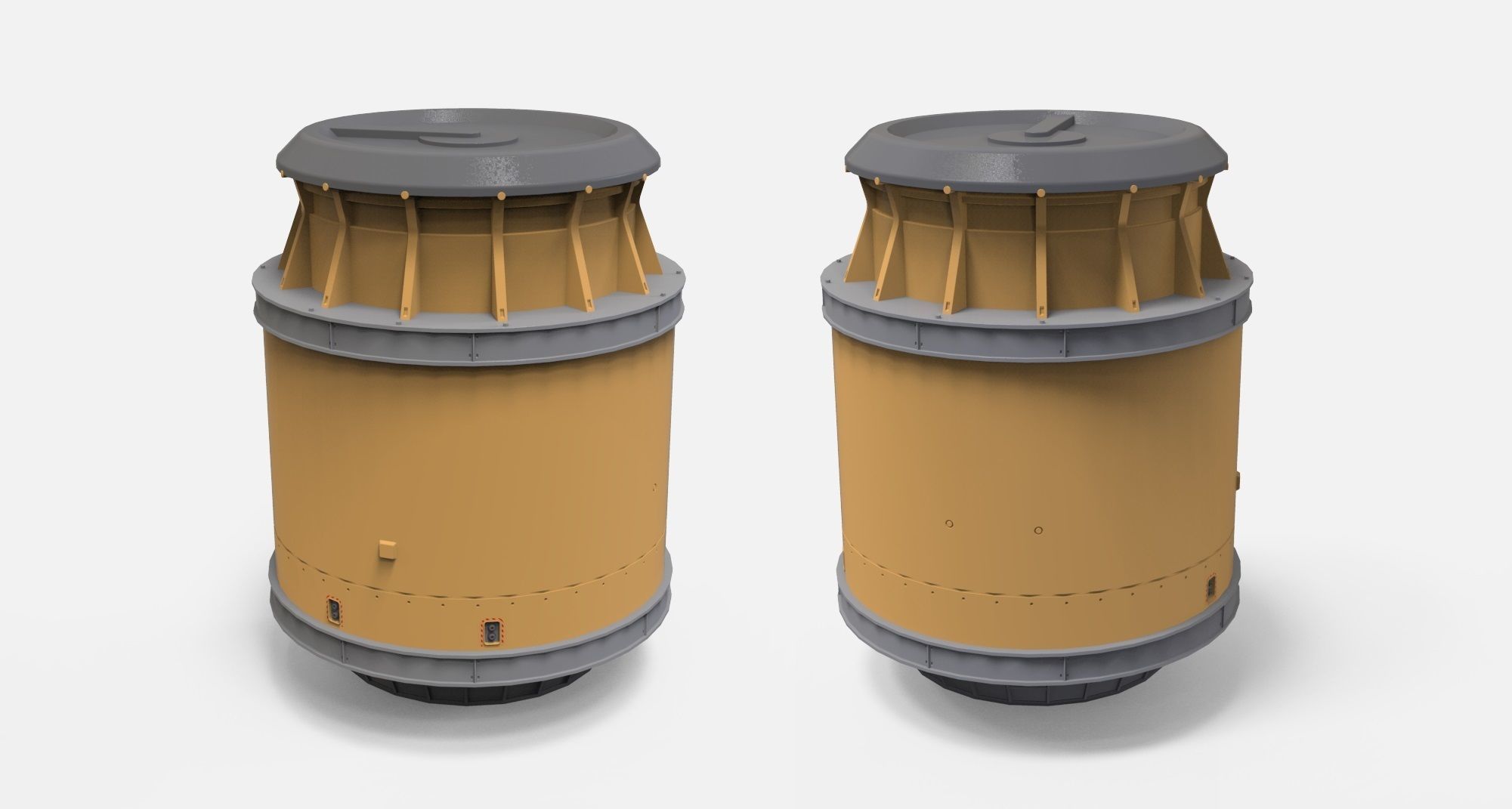 sci-fi Architecture kitbash 1 3D model_7