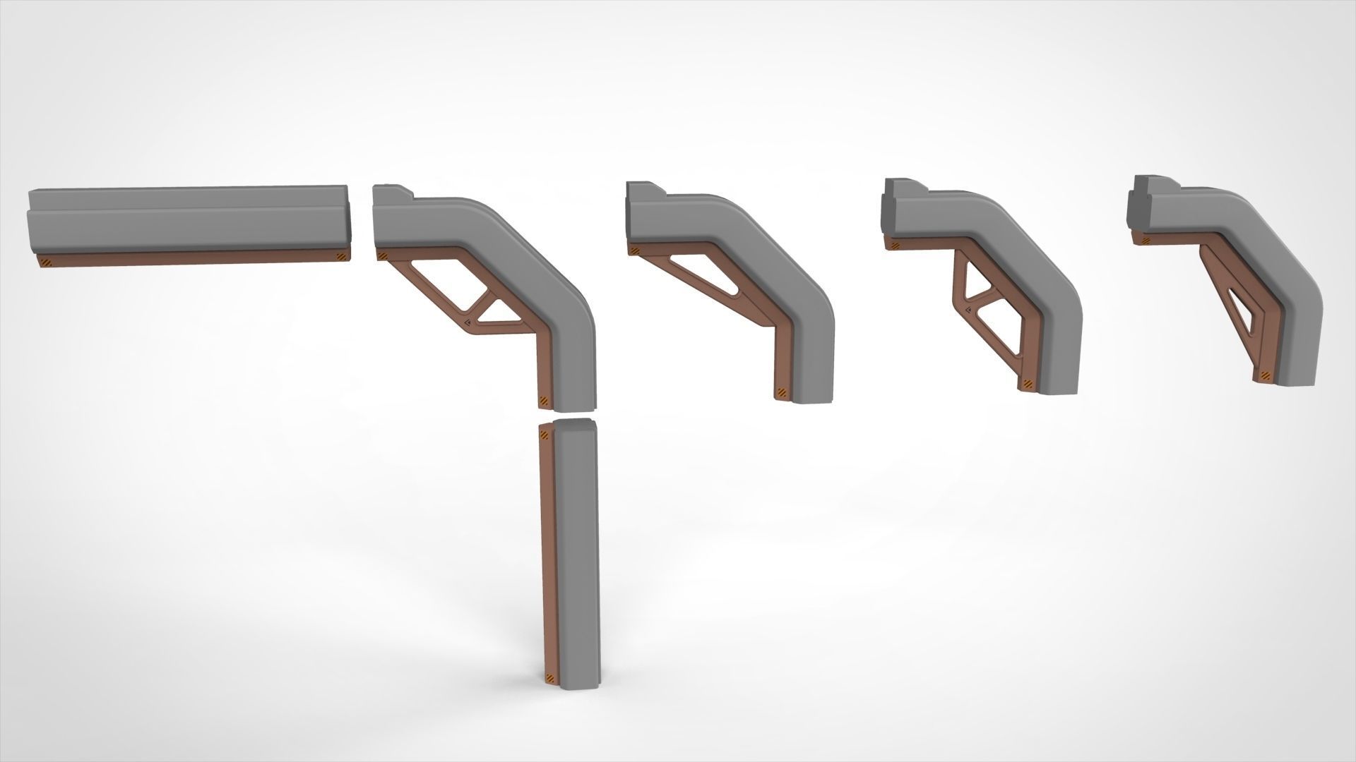 sci-fi Architecture kitbash 1 3D model_25