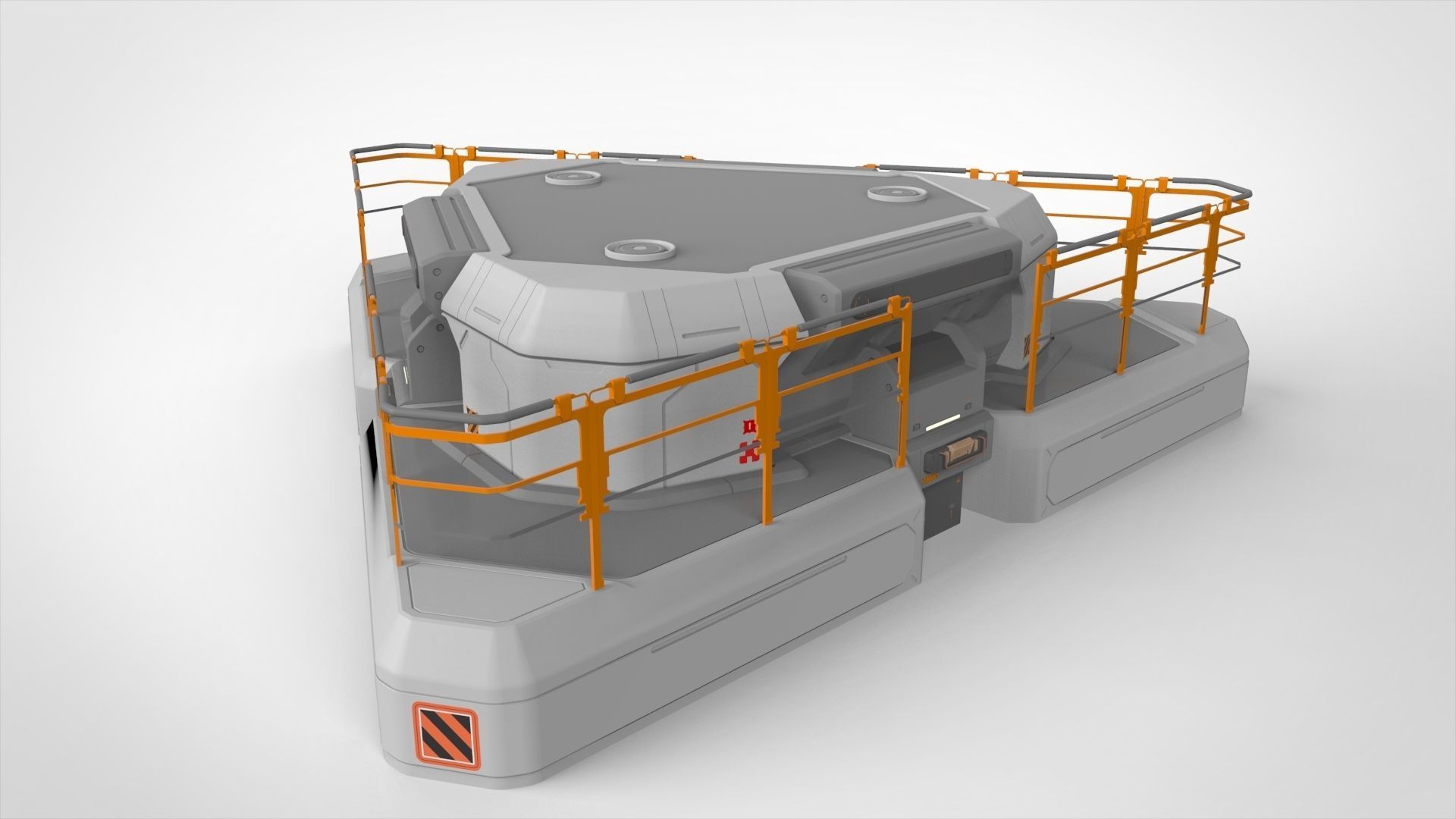 sci-fi Architecture kitbash 1 3D model_22