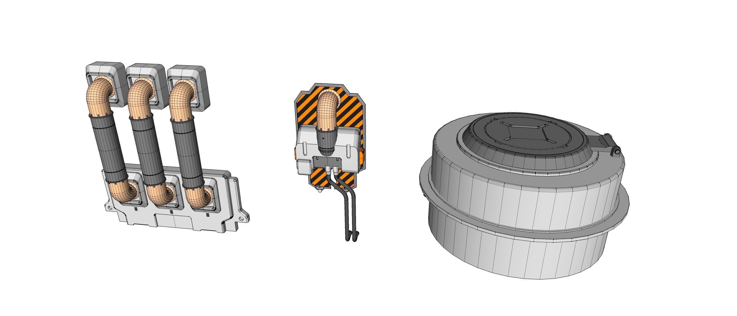 sci-fi Architecture kitbash 1 3D model_36