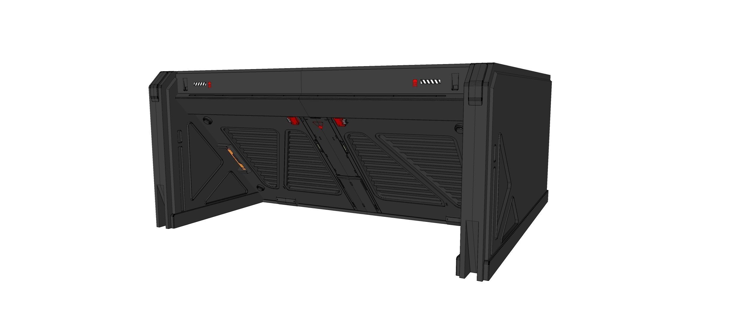 sci-fi Architecture kitbash 1 3D model_34