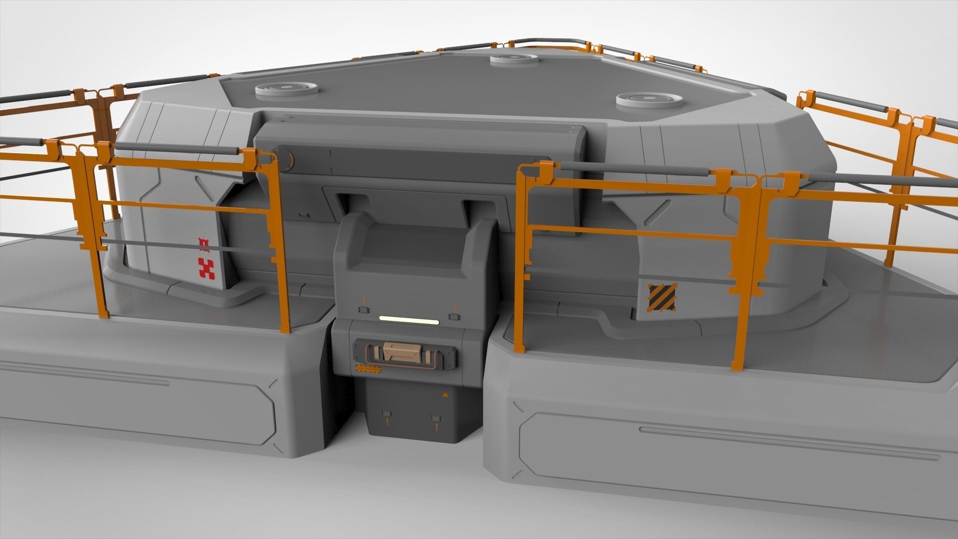 sci-fi Architecture kitbash 1 3D model_24