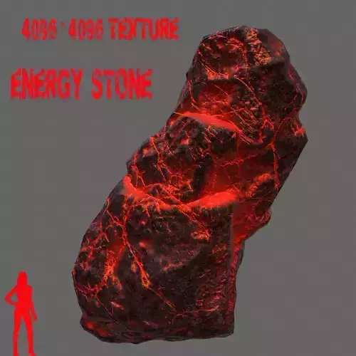 Glowing Rock Low-poly 3D model