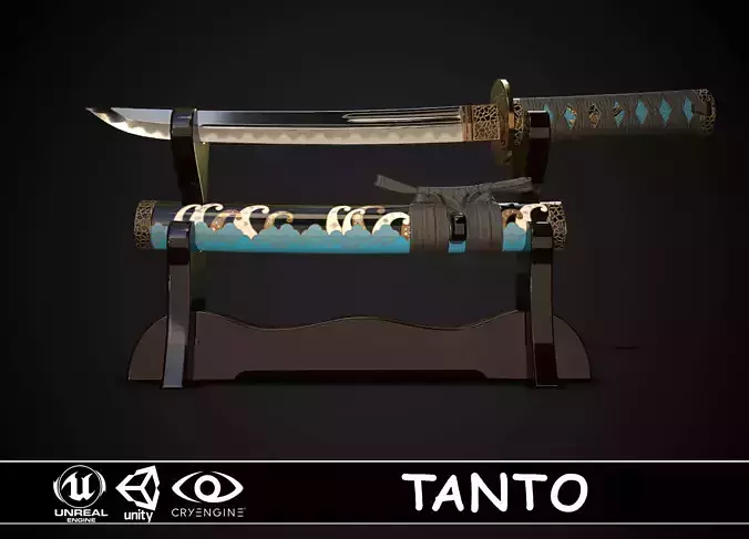 Tanto 01 Low-poly 3D model Tanto 01 Low-poly 3D model