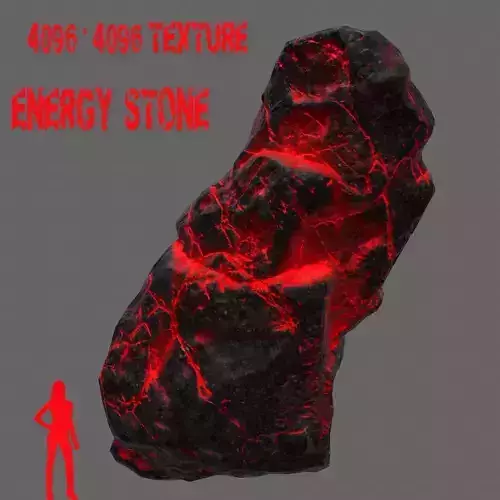 Glowing Rock Low-poly 3D model
