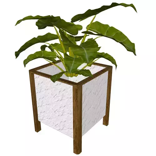 White marble planter pot