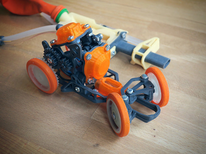 Pneumobile - Pneumatic Toy Car 3D print model