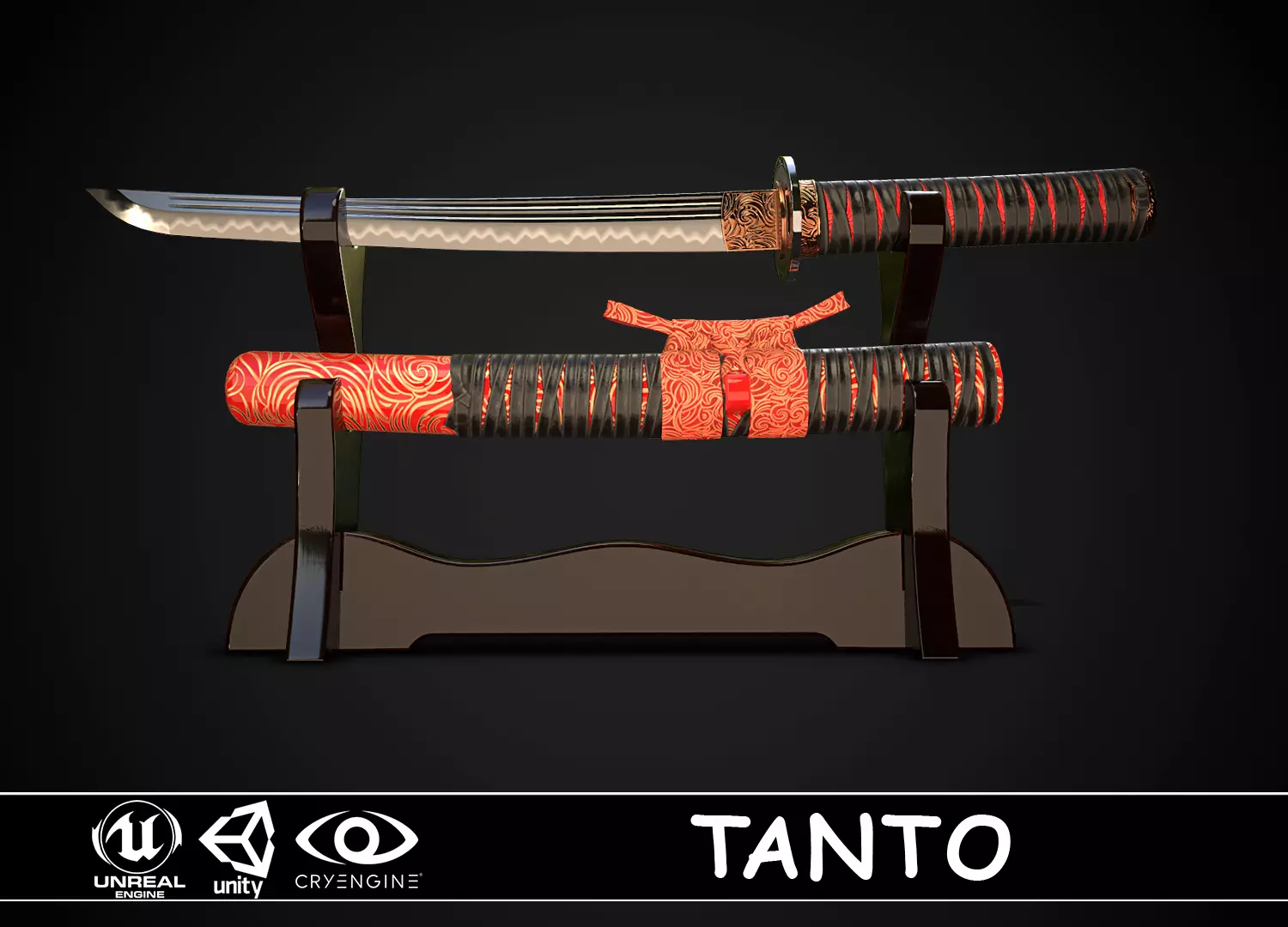 Tanto 03 Low-poly 3D model_0