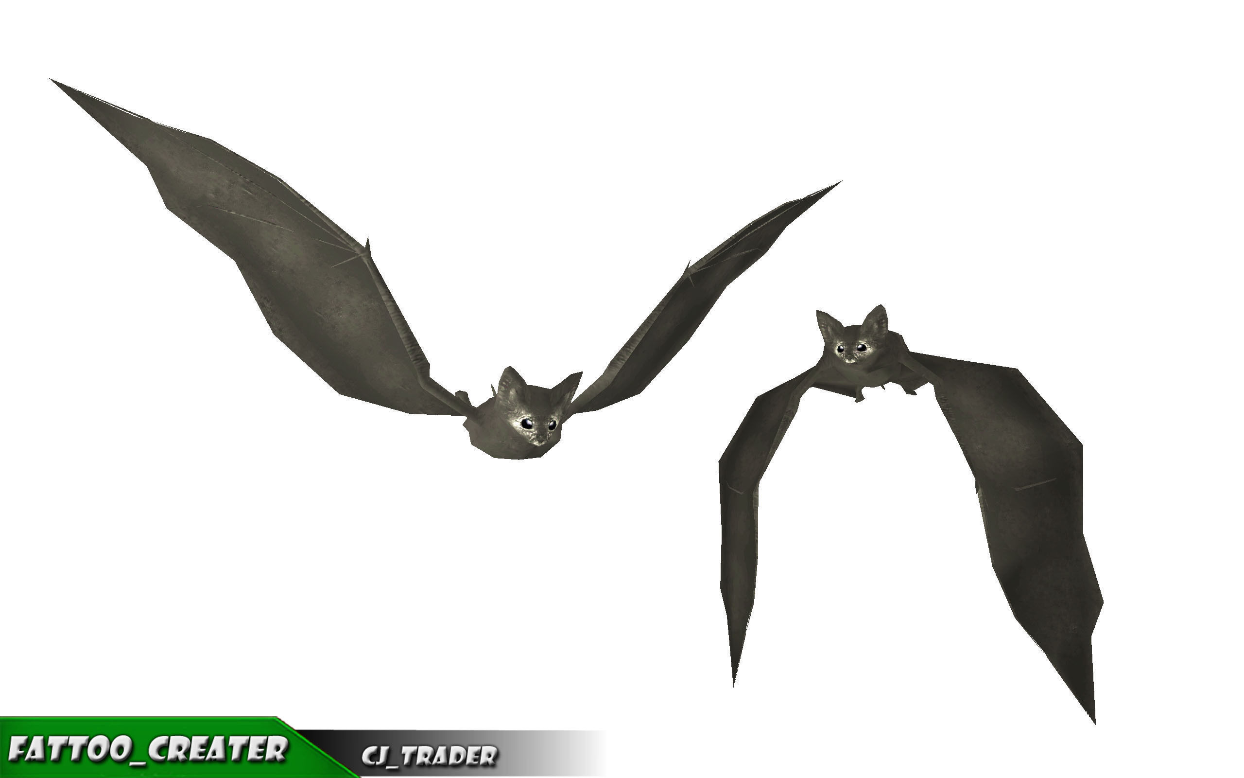 Low-poly Bat Rigged Animated Low-poly 3D model_1