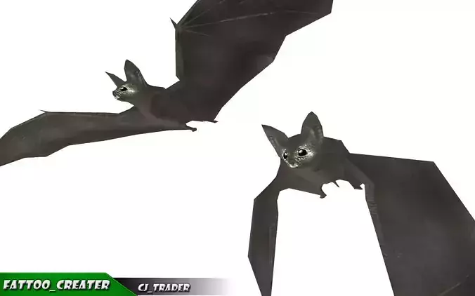 Low-poly Bat Rigged Animated Low-poly 3D model