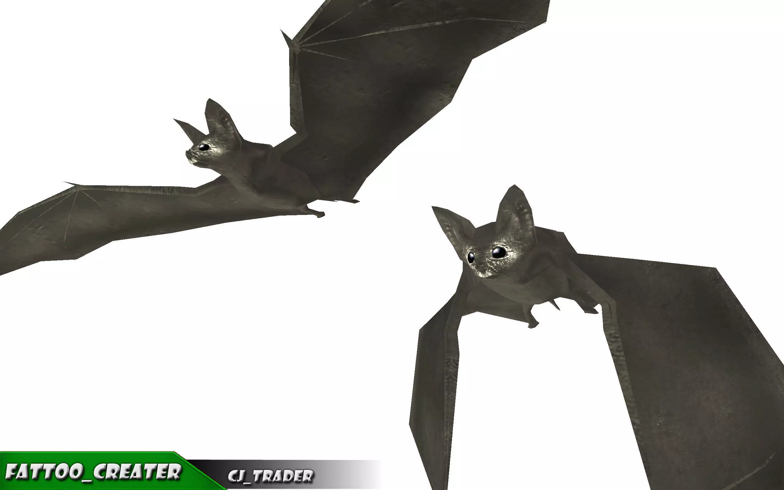 Low-poly Bat Rigged Animated Low-poly 3D model_0