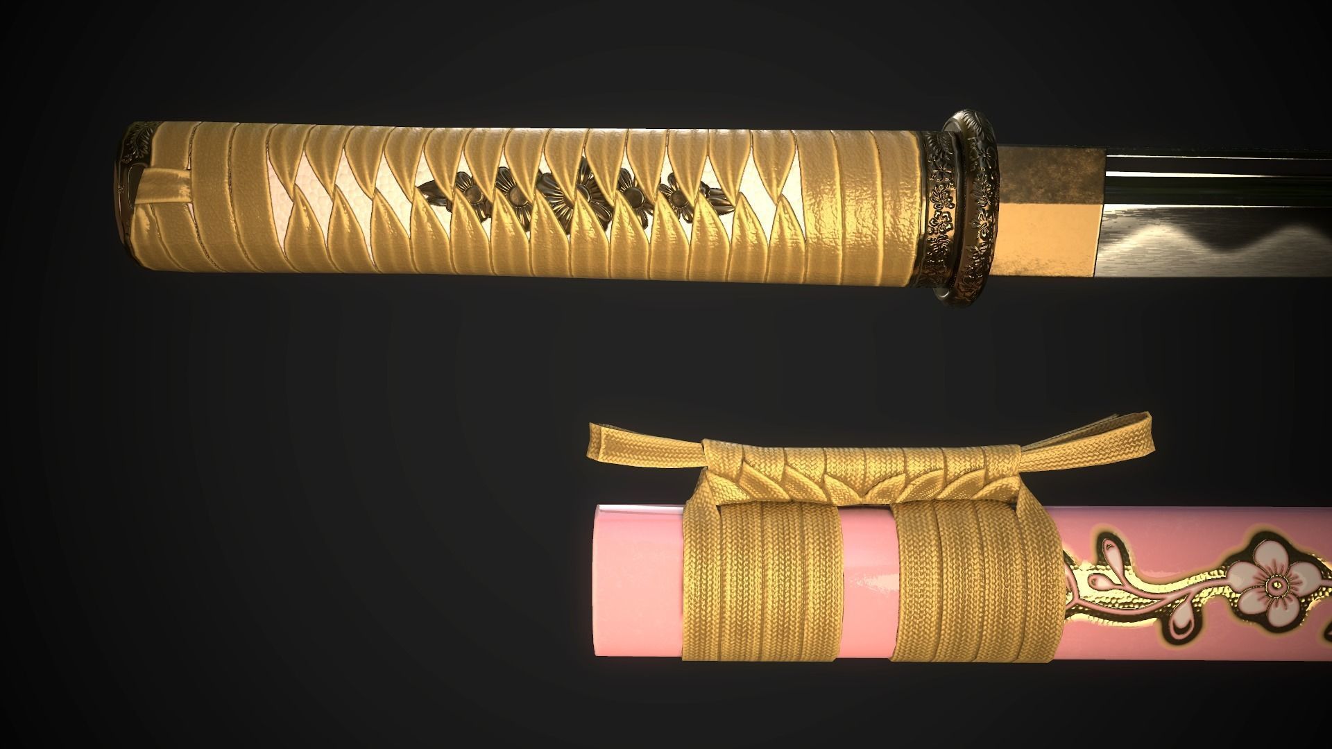 Tanto 04 Low-poly 3D model_5