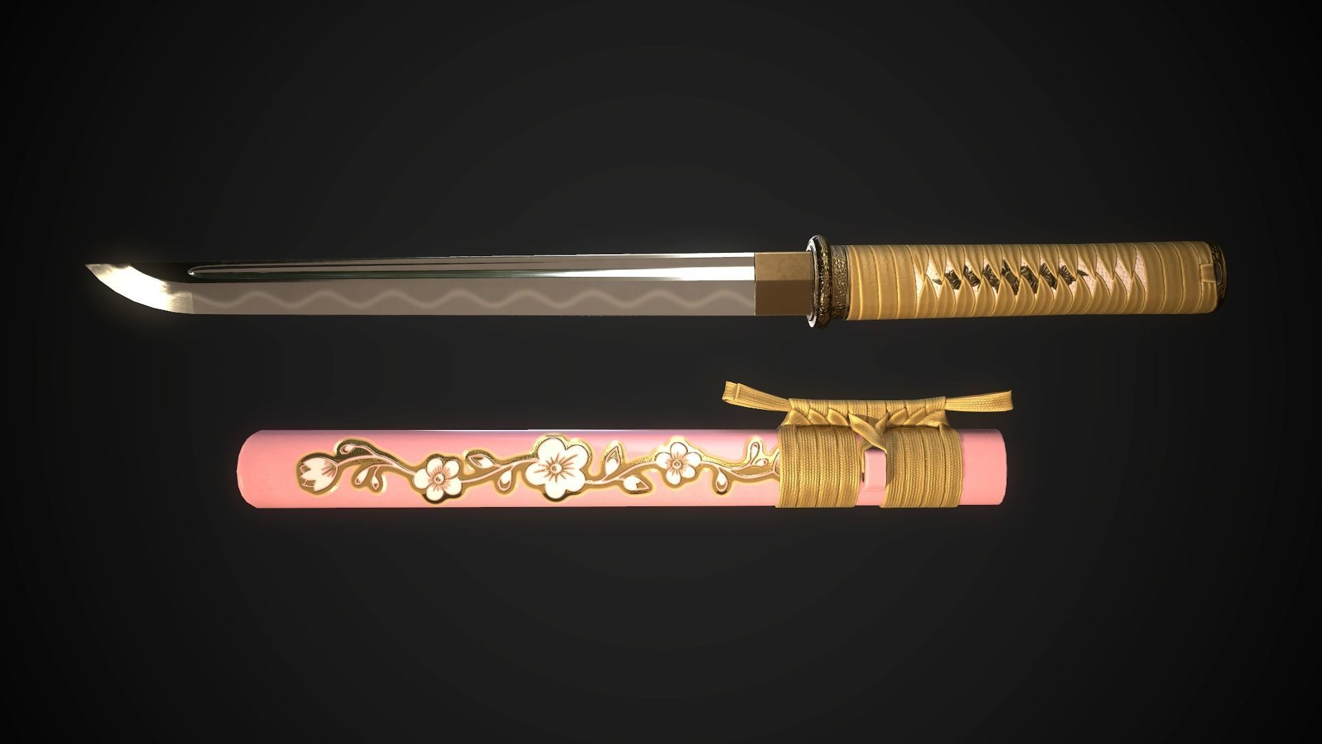 Tanto 04 Low-poly 3D model_2