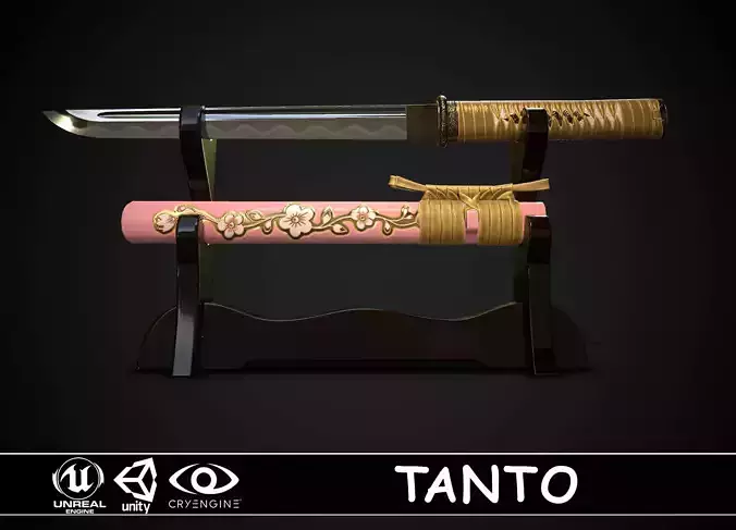 Tanto 04 Low-poly 3D model Tanto 04 Low-poly 3D model
