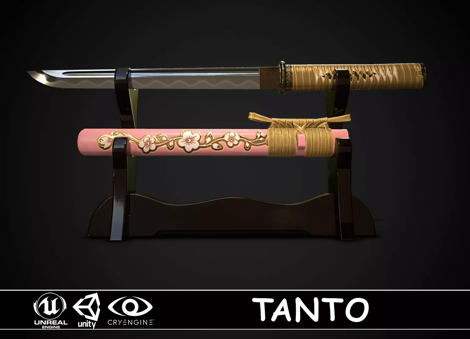 Tanto 04 Low-poly 3D model_0