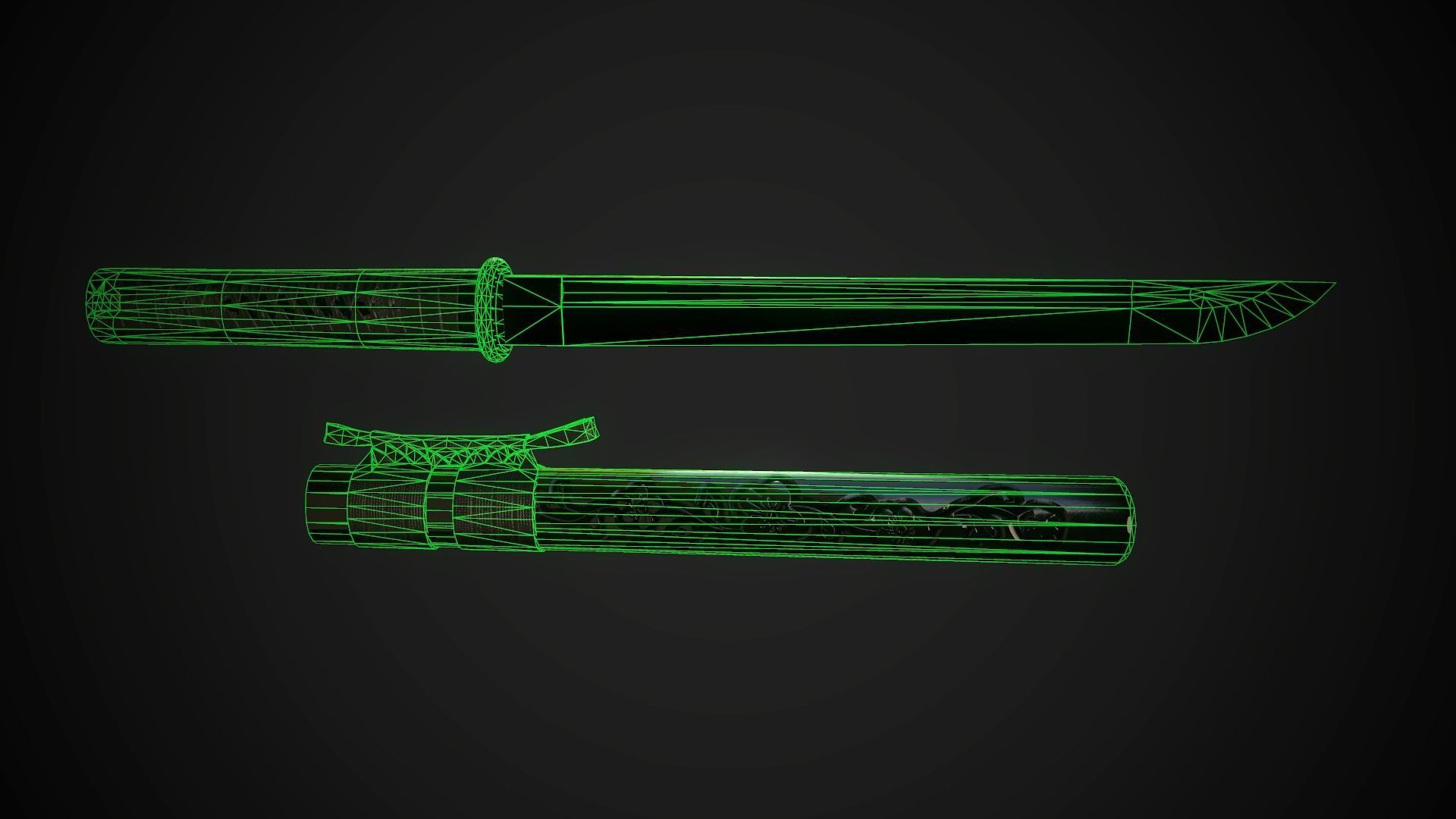 Tanto 04 Low-poly 3D model_9