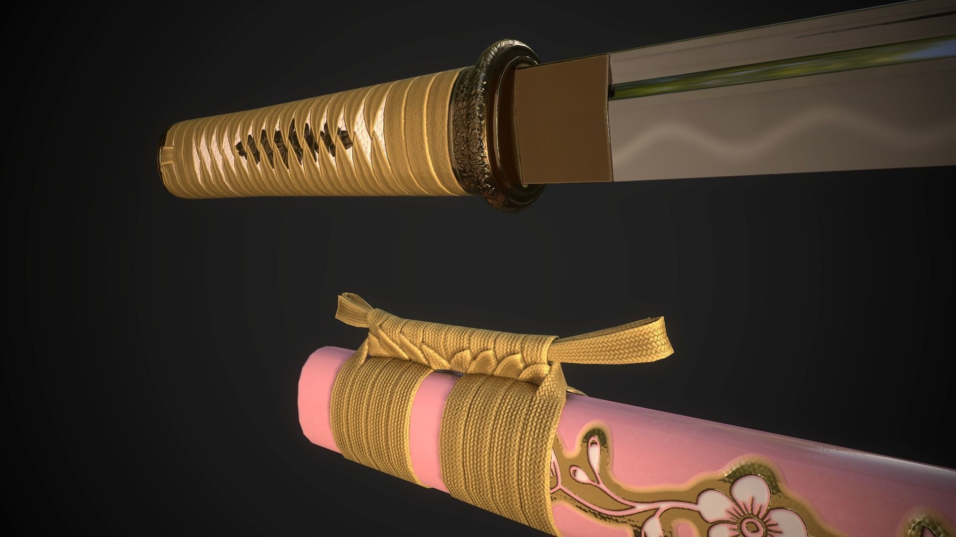 Tanto 04 Low-poly 3D model_6