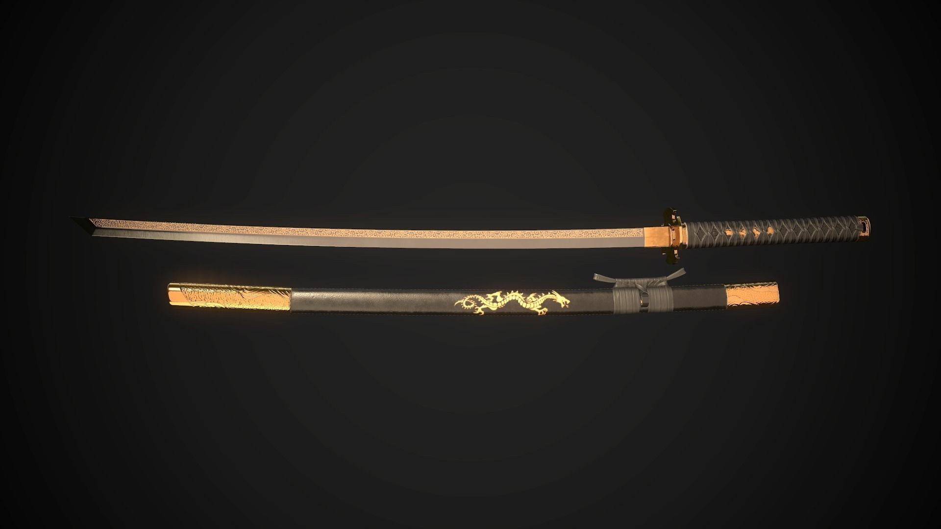 Katana 05 Low-poly 3D model_2