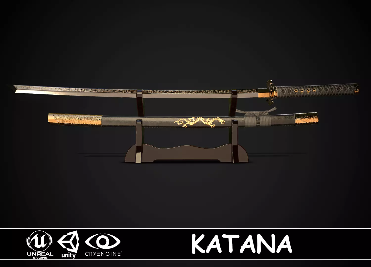 Katana 05 Low-poly 3D model_0